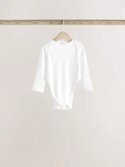 Blanc - Lot de 5 bodys à manches longues bébé dysplasie de la hanche