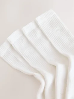Blanc - Lot de 4 chaussettes de sport rembourrées