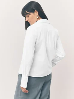 Blanc - Lot de 2 chemises ajustées extensibles indispensables à manches longues