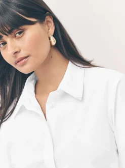 Blanc - Lot de 2 chemises ajustées extensibles indispensables à manches longues