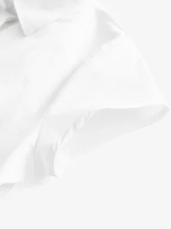 Blanc - Lot de 2 chemises d’école haut de gamme en coton extensible riche (3-18ans)