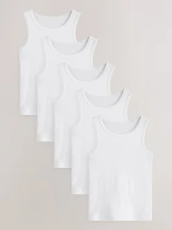 Blanc - Lot de 5 débardeurs (1.5-16ans)