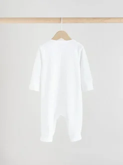 Blanc - Lot de 3 dors-bien bébé sans pieds en coton 100 % avec fermeture éclair bidirectionnelle (0mois-2ans)