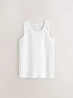 Blanc - Lot de 10 gilets en coton (1.5-16ans)