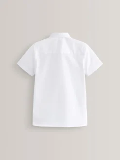 Blanc - Lot de 2 Manches courtes Chemises scolaires extensibles (3-16ans)