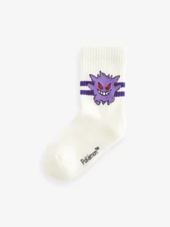 Blanc - Lot de 3 paires de chaussettes Pokemon