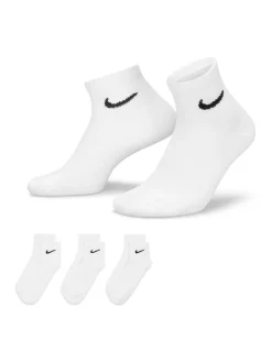 Blanc - Lot de chaussettes de cheville Nike Lightweight Everyday 3