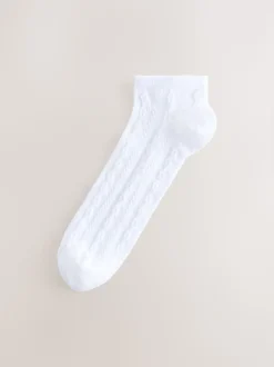 Blanc - Lot de chaussettes de sport en câble 4