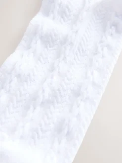 Blanc - Lot de chaussettes de sport en câble 4