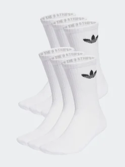 Blanc - Lot de chaussettes adidas originals Trefoil Col Rond Chaussettes 6