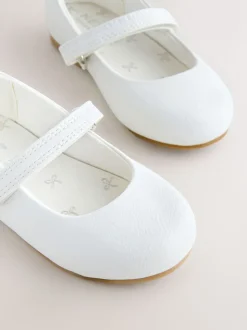 Blanc - Mary Jane Fermeture par contact Occasion Chaussures