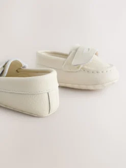 Blanc - Mocassins bébé (0-2mois)