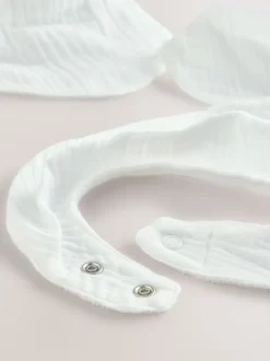Blanc - Muslin Baby Dribble BIBS 3 Pack