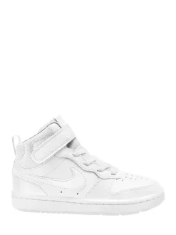 Blanc - Nike Junior Court Borough Mid Trainers