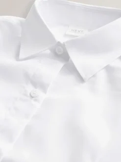 Blanc - Paquet de 2 blouses scolaires à manches trois quarts (3-17ans)