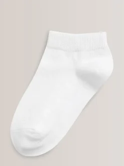 Blanc - Paquet de 5 chaussettes d'entraînement en coton riche