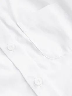 Blanc - Paquet de 5 chemises d'école à manches bouffantes (3-16ans)