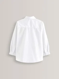 Blanc - Paquet de 2 chemises d'école à manches longues (3-18ans)