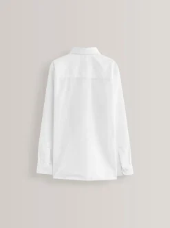 Blanc - Paquet de 5 chemises d'école à manches longues (3-17ans)