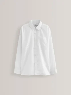 Blanc - Paquet de 5 chemises d'école à manches longues (3-17ans)