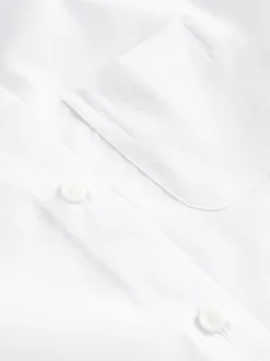 Blanc - Paquet de 2 Manches courtes Chemise d'écolier à col arrondi (3-16ans)