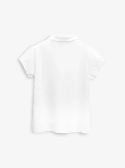 Blanc - Paquet de 2 Polo Manches courtes 100% coton (3-16ans)