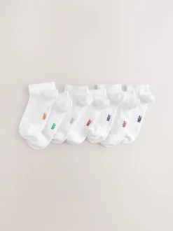 Blanc - Paquet de chaussettes de sport en coton riche 7