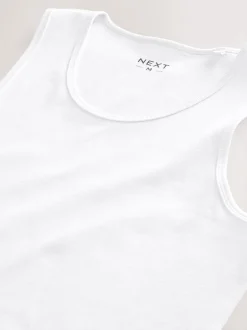 Blanc - Paquet de gilets à côtes 5