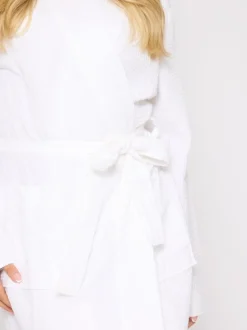 Blanc - Peignoir gaufré Loungeable 100% coton