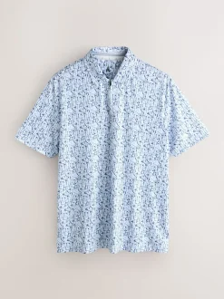 Blanc - Polo de golf à imprimé géométrique actif