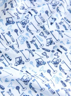 Blanc - Polo de golf à imprimé géométrique actif