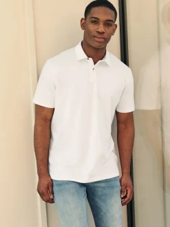 Blanc - Polo en jersey Manches courtes 3 Pack