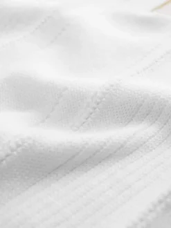 Blanc - Polos tricotés à col zippé (3-16yrs)