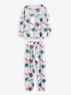 Blanc - Pyjama Lilo & Stitch en polaire confortable (3-16ans)