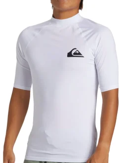 Blanc - Quiksilver Rash gilet UPF50 à manches courtes