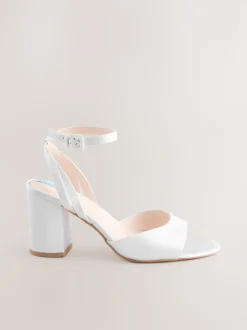 Blanc - Sandales de mariage Forever Comfort® à talons carrés à bout rond