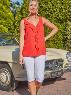 Blanc - Short Roman stretch longueur genoux