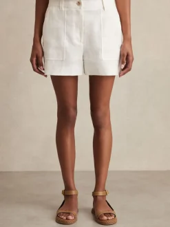 Blanc - Shorts en lin Reiss Ashby