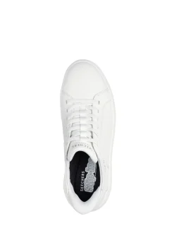 Blanc - Skechers Court Break Double Vented Slip In Trainers