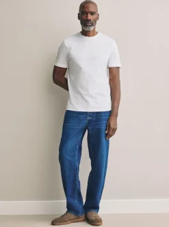 Blanc - Slim Fit (Slim Fit) - T-shirt à col ras du cou en coton Signature SUPIMA®