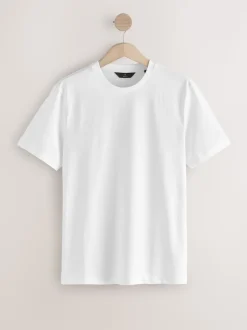 Blanc - Slim Fit (Slim Fit) - T-shirt à col ras du cou en coton Signature SUPIMA®