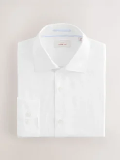 Blanc - Slim Fit (Slim Fit) - Chemise Signature texturée élégante