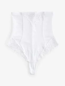 Blanc - Slips gainants fermes pour le contrôle du ventre