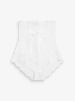 Blanc - Slips gainants fermes pour le contrôle du ventre