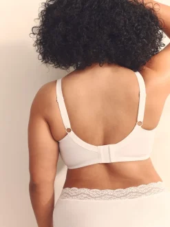 Blanc - Soutien-gorge confort ultime en coton sans armatures OH Total Support