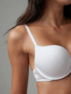 Blanc - Soutien-gorge plongeant triple boost A-DD push-up