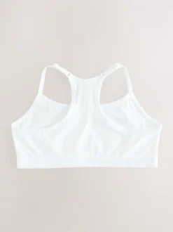 Blanc - Strappy Racer Back Crop Tops Pack de 3 (5-16ans)