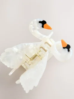 Blanc - Swan Hair Claw Clip