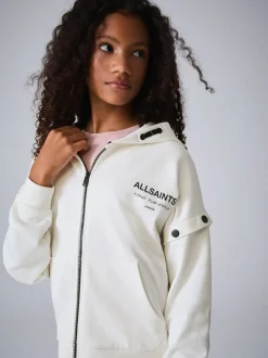 Blanc - Sweat à capuche smALLSAINTS Amphia Underground zippé