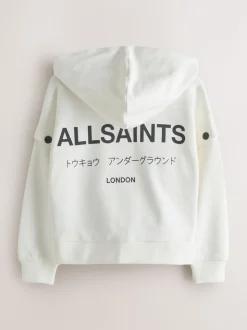 Blanc - Sweat à capuche smALLSAINTS Amphia Underground zippé